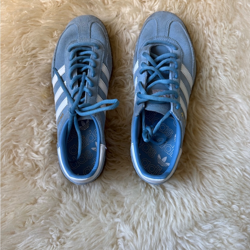 Adidas Light Blue Sneakers with White Accents